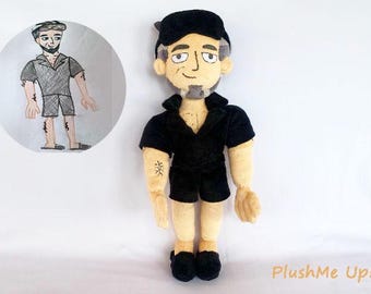 Custom plush made to order plush toy , drawing toy , picture to toy, made to order , not official, funmade, 40 cm