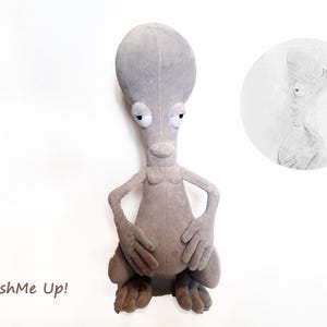 Custom plush made to order plush creature, drawing  toy, picture to toy, made to order , 40 cm