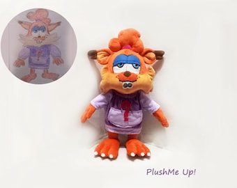 Custom plush made to order plush bobcat,  drawing  toy , picture to toy, made to order , not official, funmade, 40 cm