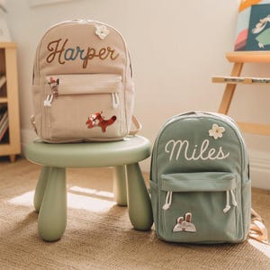 Embroidered Name Kids Backpack | Back to School Personalized Bag | Custom Toddler Bookbag | Children&#39;s Backpack