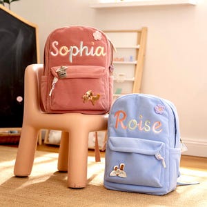Embroidered Name Kids Backpack | Back to School Personalized Bag | Custom Toddler Bookbag | Children&#39;s Backpack
