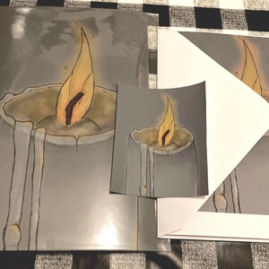 Ilustración, tarjetas, pegatinas, ilustración de velas