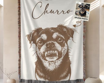 Benutzerdefinierte Haustier Porträt Decke, personalisierte Haustier Foto Decke, Haustier Verlust Gedenkgeschenke, personalisierte Hundedecke, benutzerdefinierte Hundegesicht Geschenk