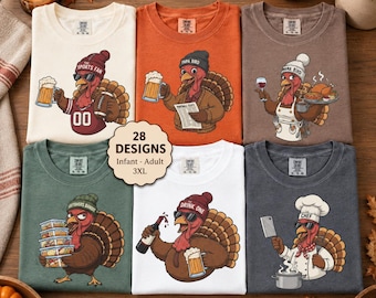 Family Matching Group Thanksgiving Shirt, Matching Friendsgiving Shirt, Most Likely To Shirt, Funny Turkey Character Tee, Turkey Day Gift