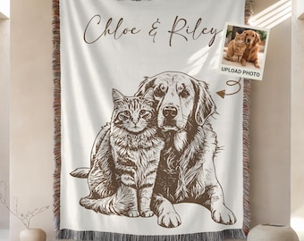 Manta personalizada com foto do seu cachorro, manta personalizada com retrato do seu pet, manta de recordação do seu pet, manta com o rosto do seu pet, presente personalizado para pets, presente para cachorro, presente para gato