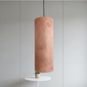 Clay Pendant Light – Handmade Hanging Lamp in Natural Terracotta Clay