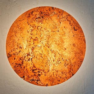 Clay Stone Wall Lamp | Red Light Therapy Lamp | Warm Ambient Lighting | Ambient Wellness Lighting for Relaxation Clay Pendant Light Fixture