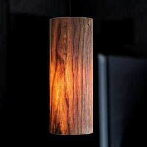 Handmade Walnut Wood Pendant Lamp: Modern Nordic Hanging Light