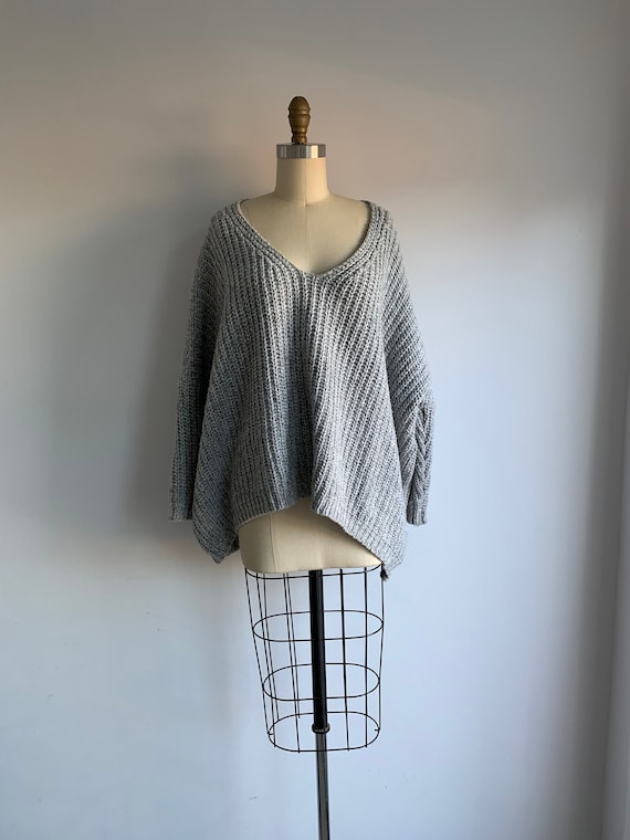 vintage hand knit chunky oversized sweater