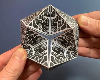 Witch's Familiars - Printable Kaleidocycle Paper Toy