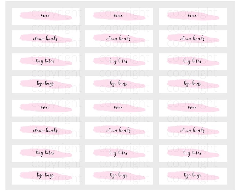 Summer Spray Bottle Labels &amp; Recipe Card - Labels for 10 Ml Spray ...