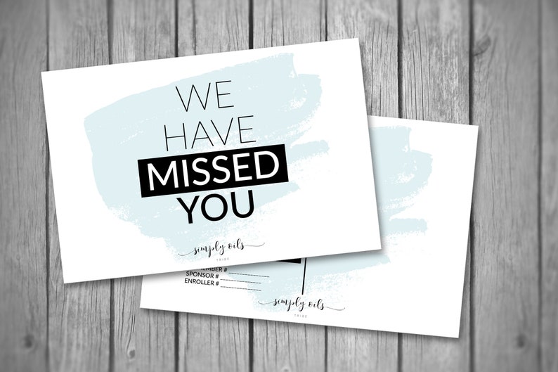 We Have Missed You Printable Postcard image 1