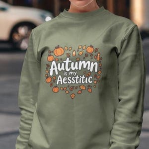 Autumn Sweater, Fall Graphic Sweater, Fall Sweatshirt, Cozy Autumn Apparel, Fall Fashion, Gift For Her, Positive Vibes, Cute Sweater