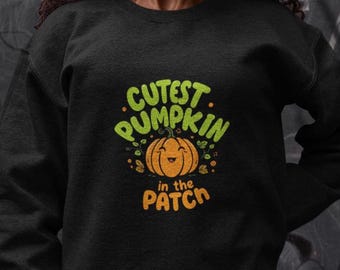 Suéter de calabaza, camiseta con estampado de otoño, ropa de otoño, moda de Halloween, suéter acogedor, camiseta de calabaza, regalo para ella, guardarropa de otoño