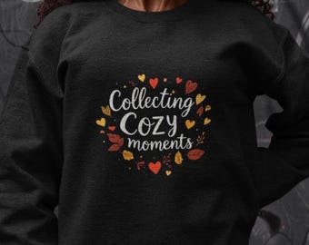 Sudadera acogedora, suéter gráfico bonito, vibras positivas, moda de otoño, regalo para ella, ropa de otoño, ropa de Acción de Gracias, comodidad para todos los días