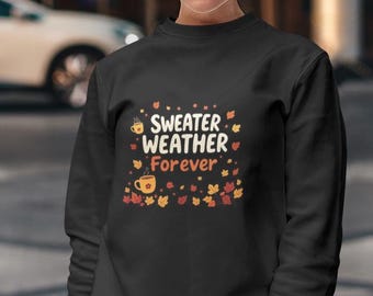 Sudadera acogedora de otoño, suéteres para el clima, suéter acogedor, amante del otoño, regalo para ella, amantes del otoño, vibras positivas, suéter de otoño, ropa de otoño