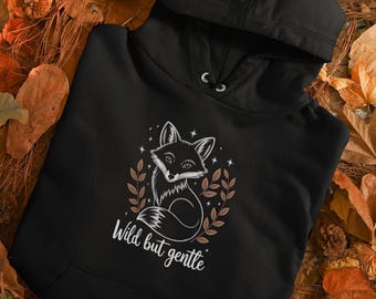 Sudadera con capucha de zorro caprichoso, suéter acogedor de animales, regalo para amantes de los animales, moda de otoño, suéter unisex de dibujos animados, sudadera con capucha con estampado de animales lindos