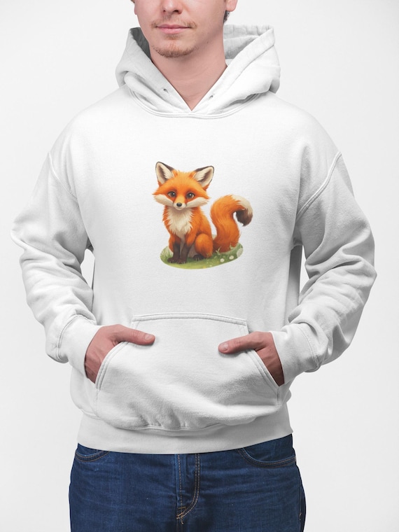 Animal Lover Cute Fox Hoodie Cute Fox Hoodie Sweatshirt, Comfy