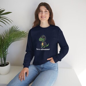 Funny Sweater, Dinosaur Graphic Sweater, Playful Sweatshirt, Funny Gift for Him/Her, Dino Lovers Apparel, Statement Piece for Casual Wear
