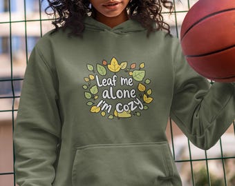 Sudadera con capucha divertida de otoño, diseño inspirado en la naturaleza, perfecta para relajarse y cuidarse, regalo para ella, con vibras positivas y un gráfico divertido.
