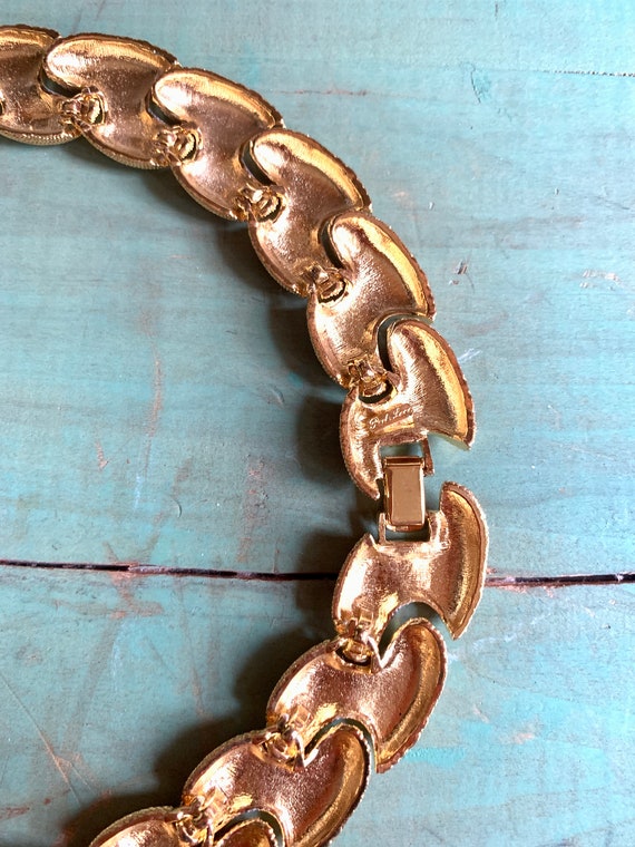 80's Park Lane Gold Necklace Choker - Heavy Gold … - image 4