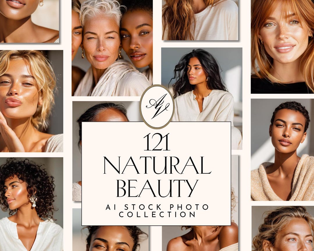 121 Natural Beauty AI Image Collection | Diverse Women Stock Photo ...