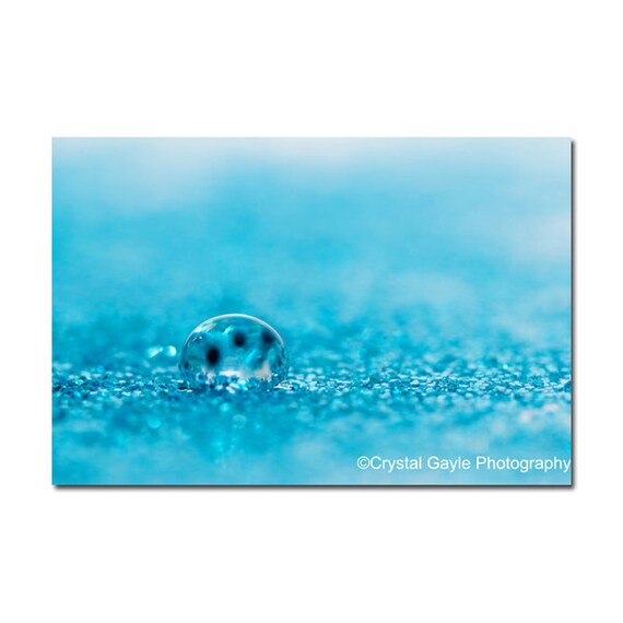 Items similar to Abstract Photography Glitter Turquoise, Home Decor