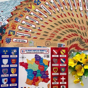 Sous-main à l'unité, choix entre 21 régions, utilisable aussi en poster ou accessoirement en set de table.
