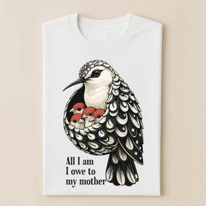 Mother & Babies PNG SVG: &#39;All I Owe to My Mother&#39; Quote (Digital Download)