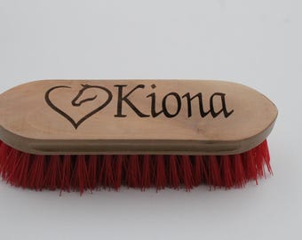 Personalized Grooming Brush – Custom Laser Engraved Horse Brush – 4H Gift – Rodeo Kid Tack Box – Engraved Name Brush