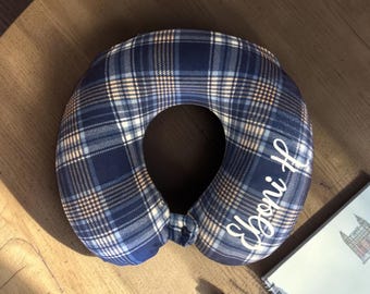 Personalized Travel Neck Pillow, U-Shaped Memory Foam, Road Trip Gift