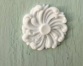 Resin Applique Vintage Look for Furniture & Home Flower Decorative Mold Shabby Chic Furniture Appliques