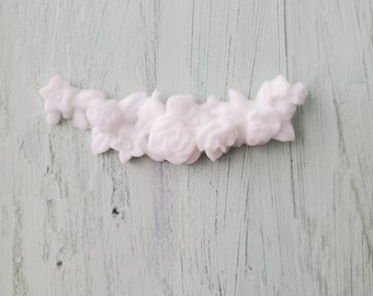 Resin Furniture Applique: Shabby Rose Swag, Vintage Style (4 inches)