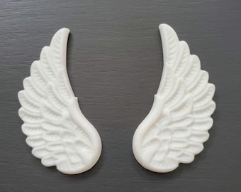 Resin Angel Wings Applique: Vintage Style Furniture Decor