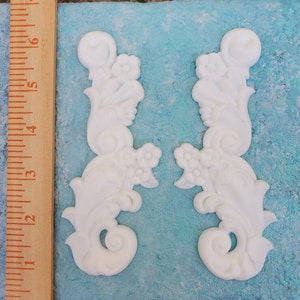 Resin Furniture Applique, Architectural Vintage Look, Resin Mold, Home Decorative Mold x 2 Shabby Chic Chalk Painting Mould