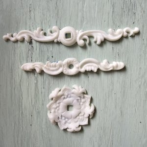 Resin Furniture Applique Vintage Look for Furniture & Home Shabby Chic Antique Key Mold