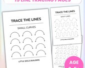 Line Tracing Worksheets for Toddlers | Pre Writing Practice Printable PDF for Fine Motor Skills