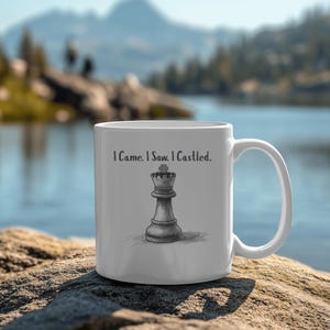 Chess-Themed Coffee Mug, Perfect Gift for Chess Lovers, Motivational Mug, Humour Mug for Players, Birthday Gift, Unique Design