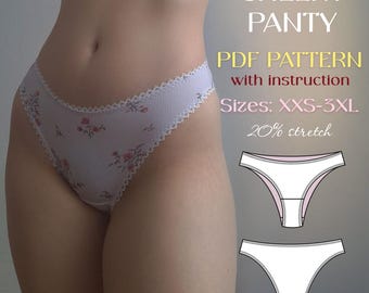 Cheeky Panty Sewing Pattern: Anatomical Gusset, Photo Tutorial (PDF Pattern)