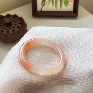 Sale! Certified type A 100% Natural red/white Jadeite bangle | Chinese jade bracelet, natural jade jewelry, jadeite bangle