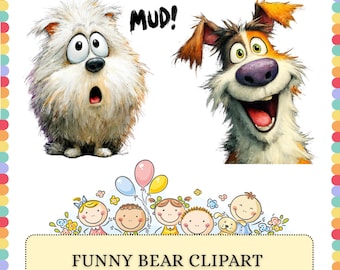 Funny Dog PNG Bundle | Cartoon Puppy Pet Lover Characters | Sublimation Clipart Graphics Design Pack