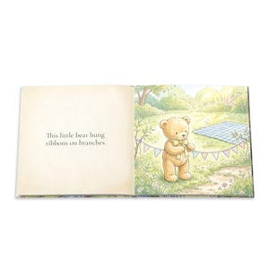 Beary First Birthday Custom Childrens Book, Personalized Birthday Book for Boy, Custom Kids Book Birthday Gift, Bear Themed Birthday Gift image 15