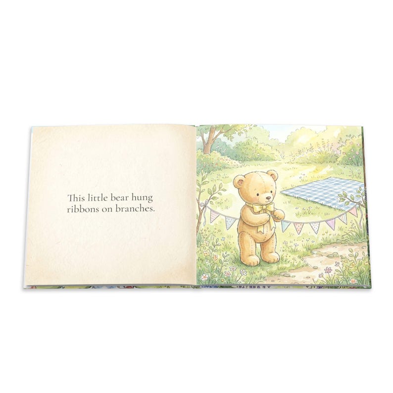 Beary First Birthday Custom Childrens Book, Personalized Birthday Book for Boy, Custom Kids Book Birthday Gift, Bear Themed Birthday Gift image 15