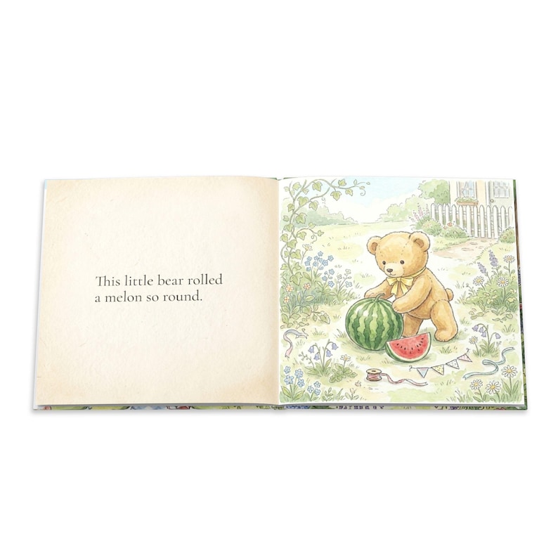 Beary First Birthday Custom Childrens Book, Personalized Birthday Book for Boy, Custom Kids Book Birthday Gift, Bear Themed Birthday Gift image 9