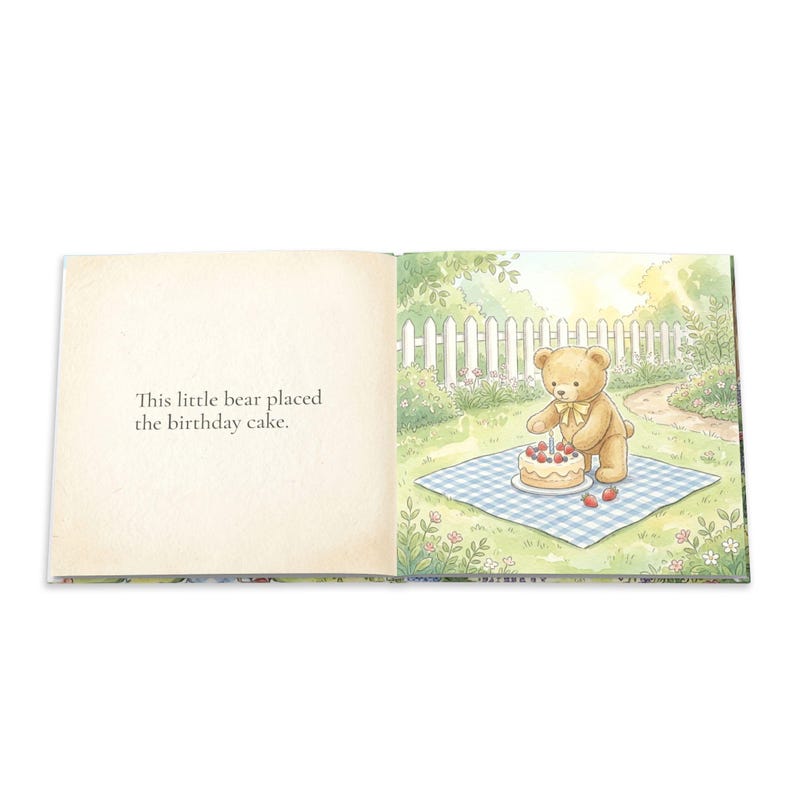 Beary First Birthday Custom Childrens Book, Personalized Birthday Book for Boy, Custom Kids Book Birthday Gift, Bear Themed Birthday Gift image 16