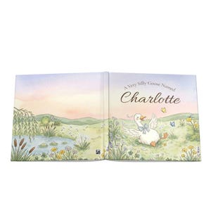 Personalized Name Silly Goose Book, Custom Childrens Book About Goose, One Silly Goose Decor, One Silly Goose Birthday Keepsake image 7