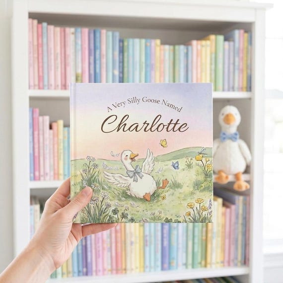 Personalized Name Silly Goose Book, Custom Childrens Book About Goose, One Silly Goose Decor, One Silly Goose Birthday Keepsake