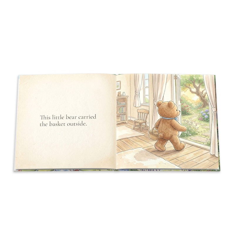 Beary First Birthday Custom Childrens Book, Personalized Birthday Book for Boy, Custom Kids Book Birthday Gift, Bear Themed Birthday Gift image 12