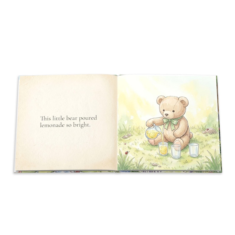 Beary First Birthday Custom Childrens Book, Personalized Birthday Book for Boy, Custom Kids Book Birthday Gift, Bear Themed Birthday Gift image 14