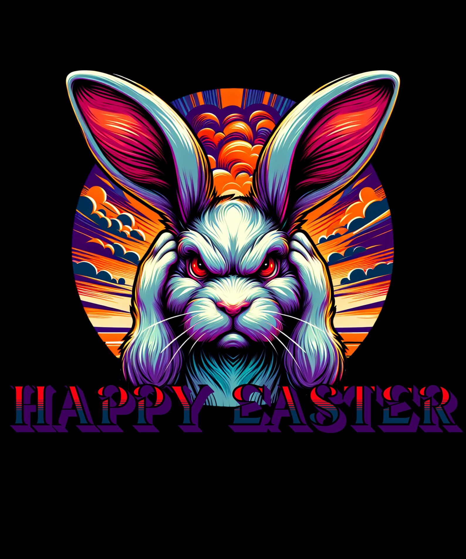 Easter Bunny Angry Rabbit PNG - Etsy